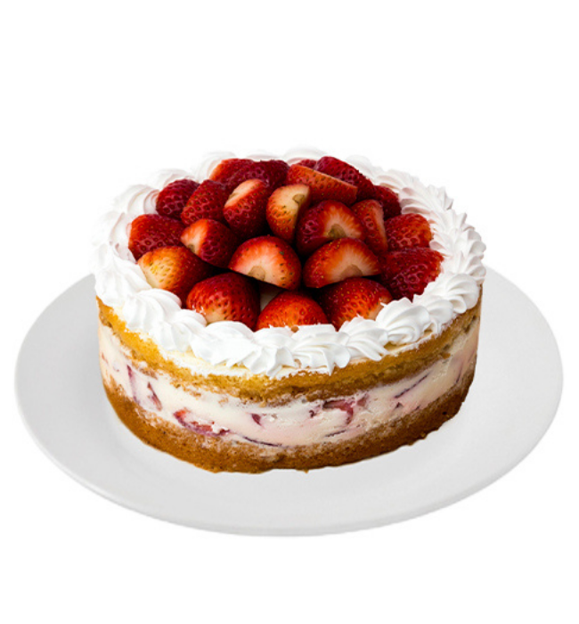 Pastel yogurth con fresas